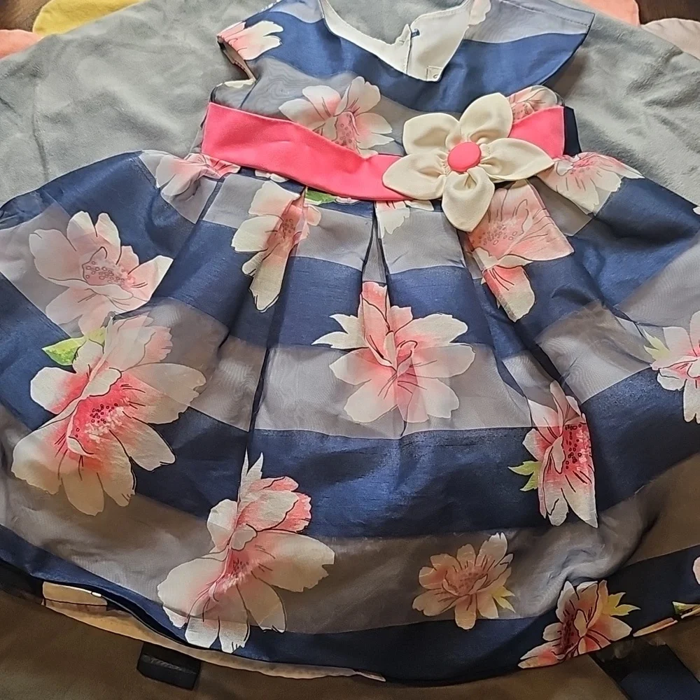 E Dress Size 12 Months Florals And Stripes